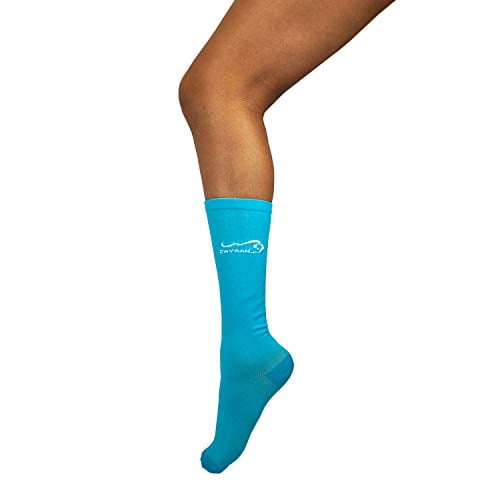 BLongTai Knee High Compression Socks Yellow Maple Leaf Blur for Women and Men Sport Crew Tube Socks 